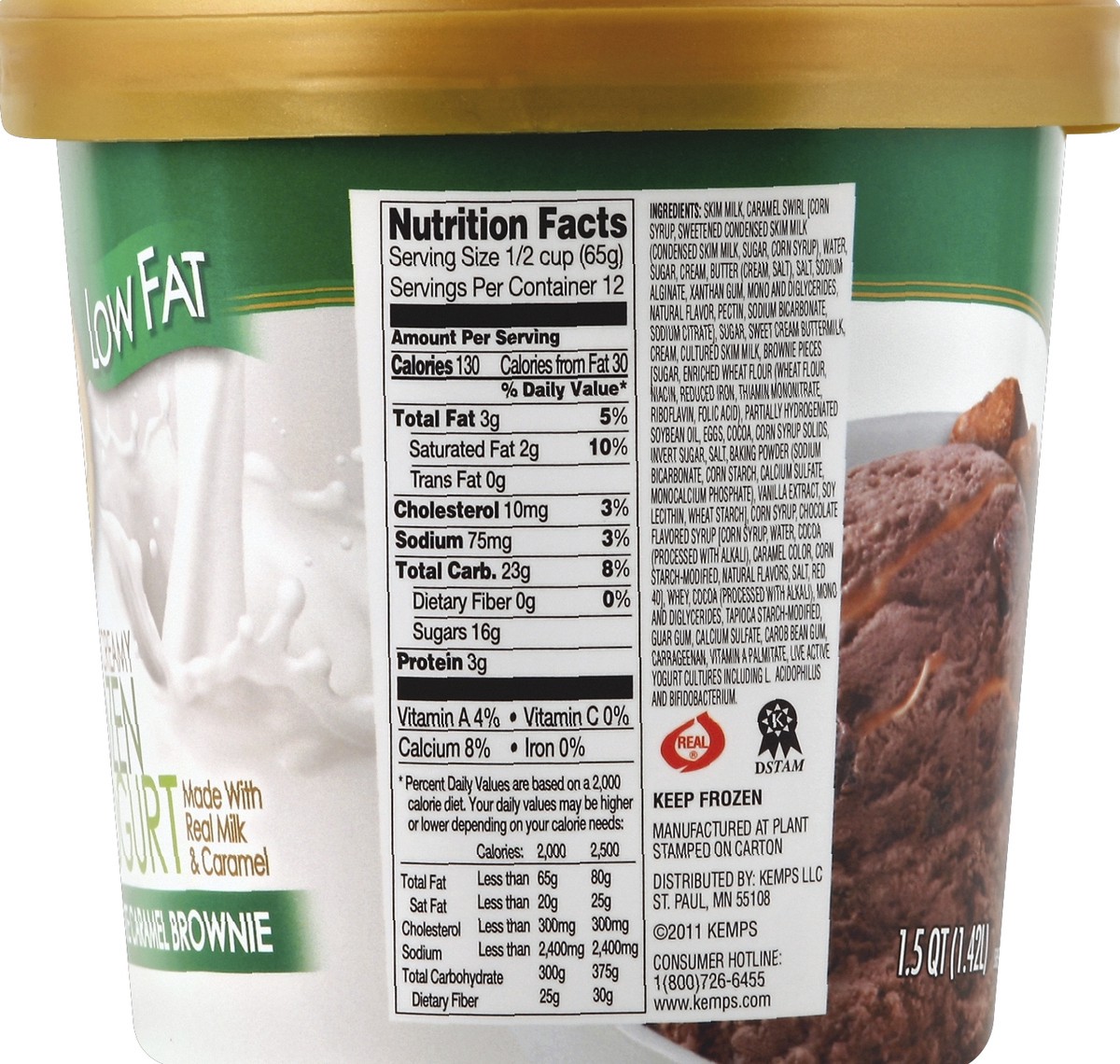 slide 4 of 4, Kemps Frozen Yogurt 1.5 qt, 1.5 qt