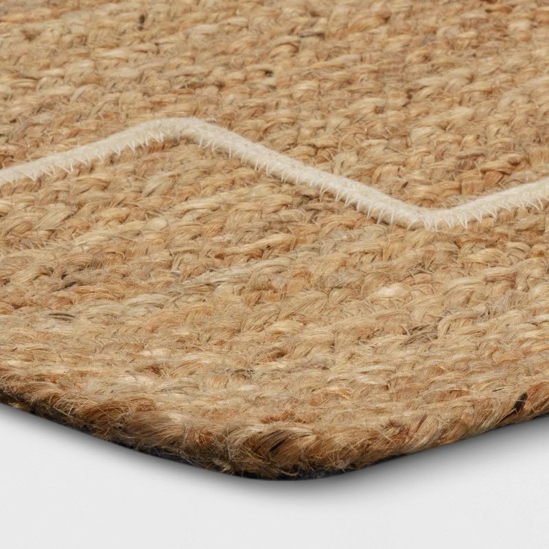 slide 3 of 4, 5'x7' Braided Area Rug Light Brown/Ivory - Threshold™, 1 ct