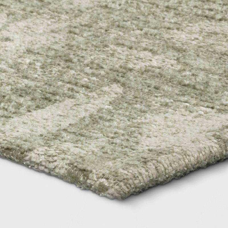 slide 3 of 4, 5'x7' Botanical Flatweave Area Rug Green - Threshold™, 1 ct