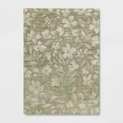 5'x7' Botanical Flatweave Area Rug Green - Threshold™