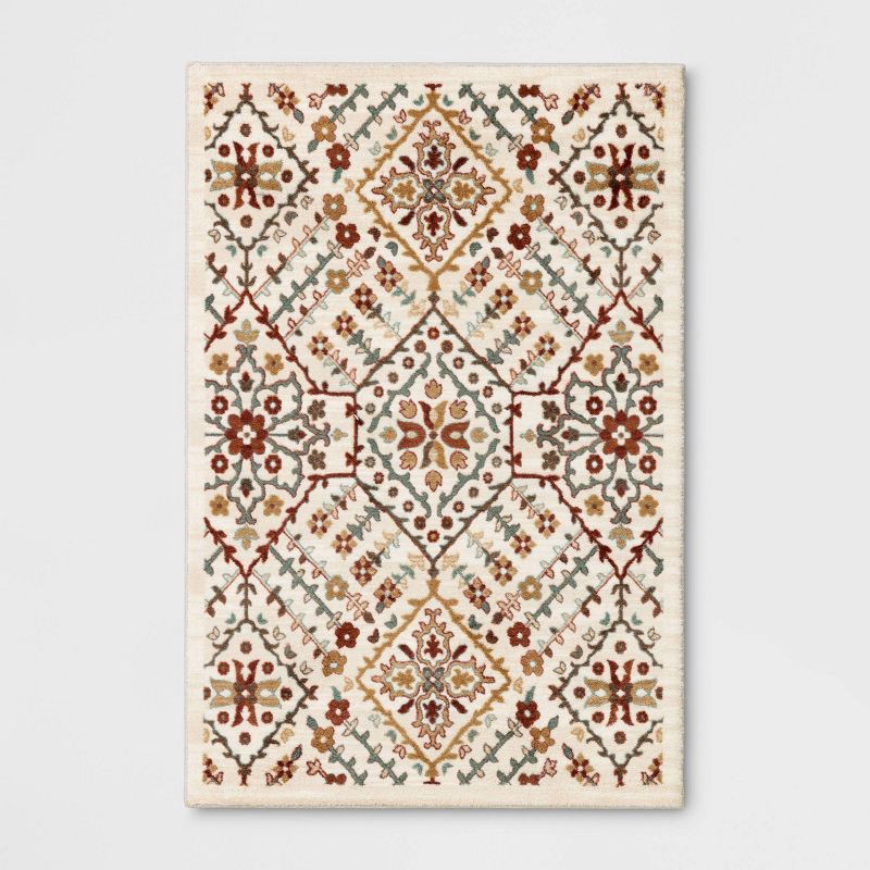 slide 1 of 4, 4'x5'6" Persian Area Rug Spice - Threshold™, 1 ct