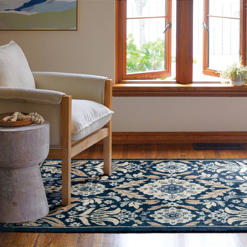 slide 2 of 4, 4'x5'6" Persian Area Rug Blue - Threshold™, 1 ct