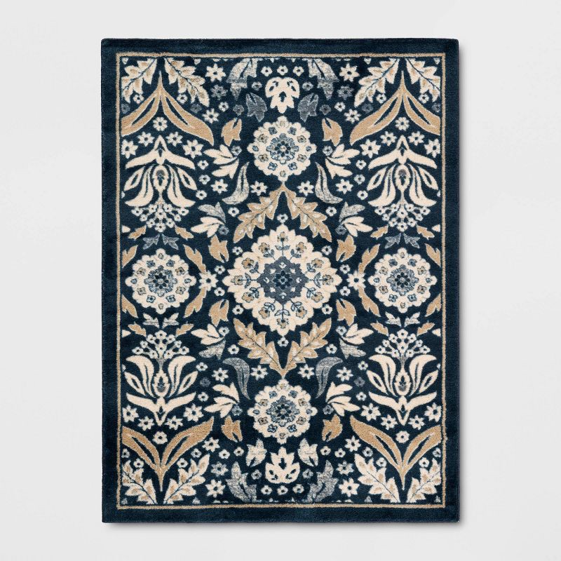 slide 1 of 4, 4'x5'6" Persian Area Rug Blue - Threshold™, 1 ct