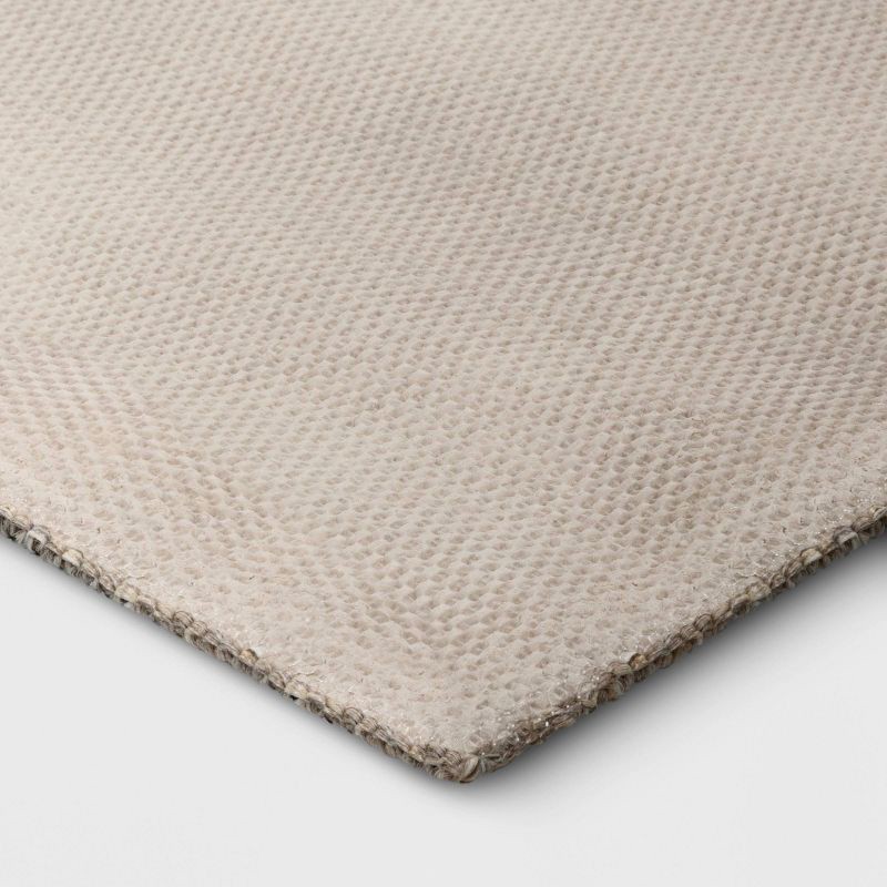 slide 4 of 4, 4'x6' Gingham Washable Area Rug Heathered Gray/Ivory - Threshold™, 1 ct
