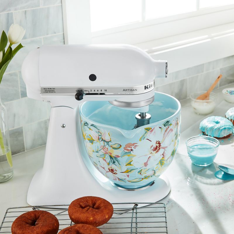 slide 3 of 3, KitchenAid 5qt White Gardenia Ceramic Bowl, 5 qt