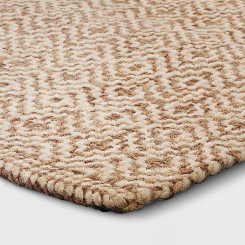 slide 3 of 4, 2'x3' Jute Diamond Accent Rug Tan/Ivory - Threshold™, 1 ct