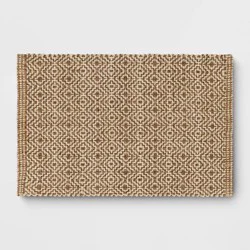 2'x3' Jute Diamond Accent Rug Tan/Ivory - Threshold™