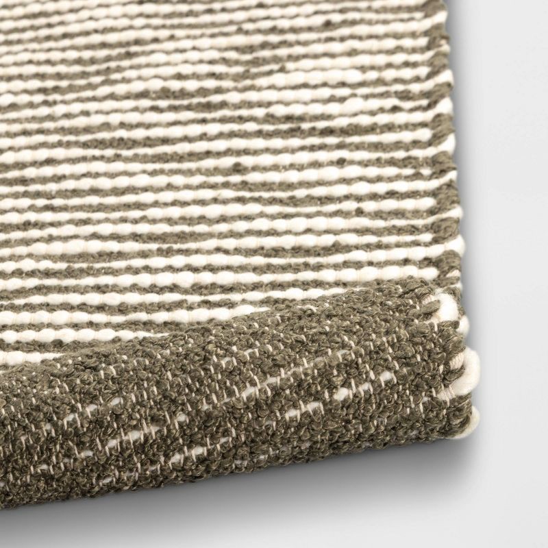 slide 4 of 4, 2'x3' Striped Accent Rug Olive Green - Threshold™, 1 ct