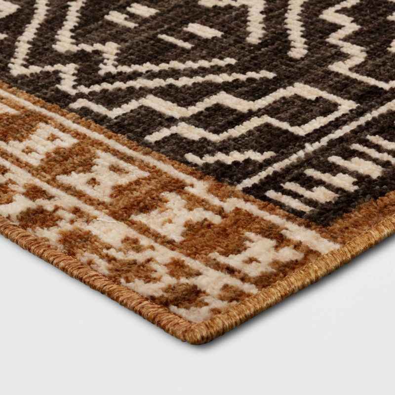 slide 3 of 4, 2'x3' Global Accent Rug Black/Tan - Threshold™, 1 ct