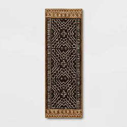 2'4"x7' Global Runner Rug Black/Tan - Threshold™
