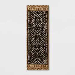 2'4"x7' Global Runner Rug Black/Tan - Threshold™