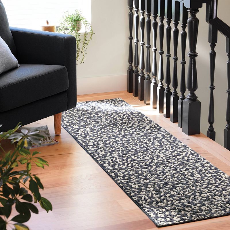 slide 2 of 4, 28"x84" Botanical Washable Runner Rug Indigo - Threshold™, 1 ct