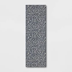 28"x84" Botanical Washable Runner Rug Indigo - Threshold™