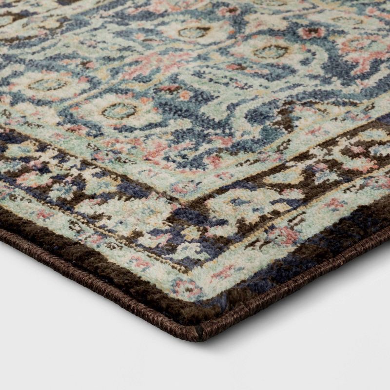 slide 3 of 4, 2'4"x7' Floral Persian Runner Rug - Threshold™, 1 ct