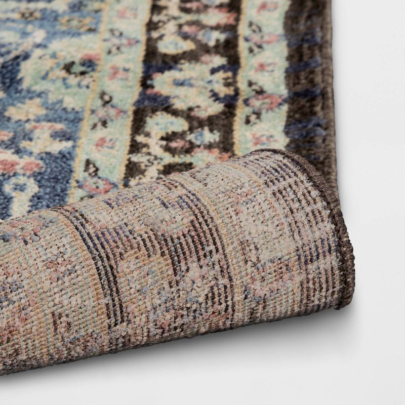 slide 4 of 4, 2'4"x7' Floral Persian Runner Rug - Threshold™, 1 ct