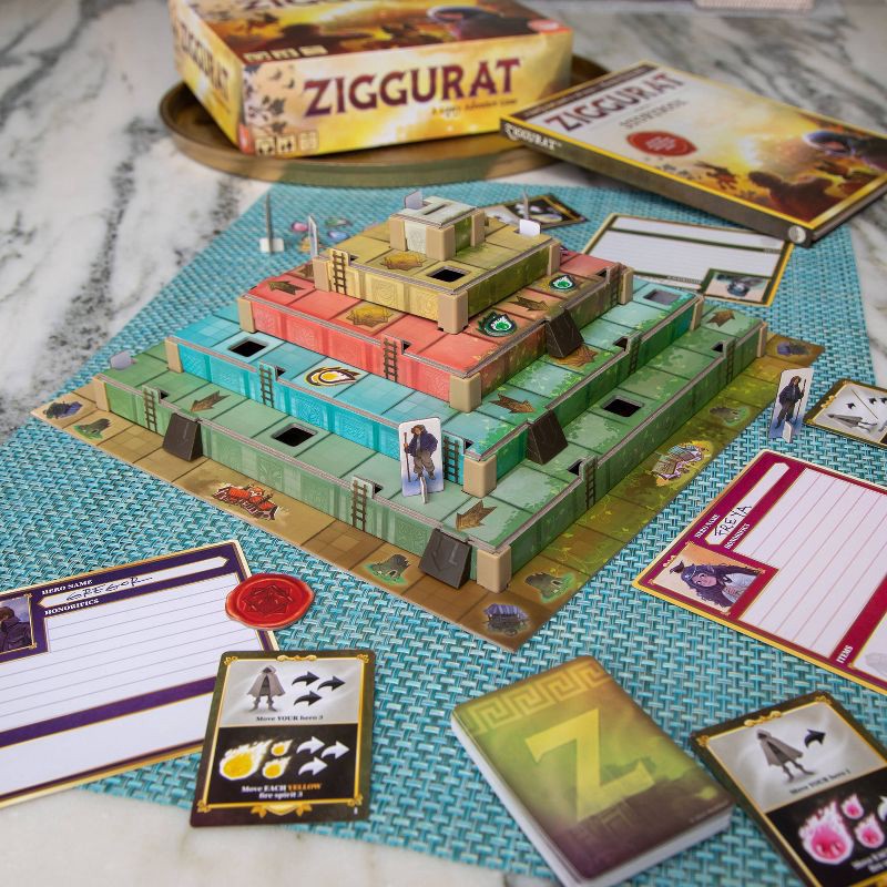 slide 3 of 6, MindWare Ziggurat Board Game: Strategy & War for 2-4 Players, Includes Cards & Tokens, 2+ Hours Play, 1 ct