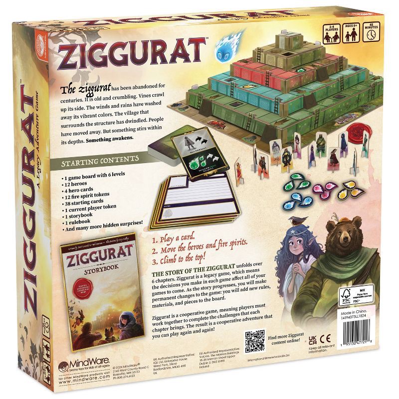 slide 5 of 6, MindWare Ziggurat Board Game: Strategy & War for 2-4 Players, Includes Cards & Tokens, 2+ Hours Play, 1 ct