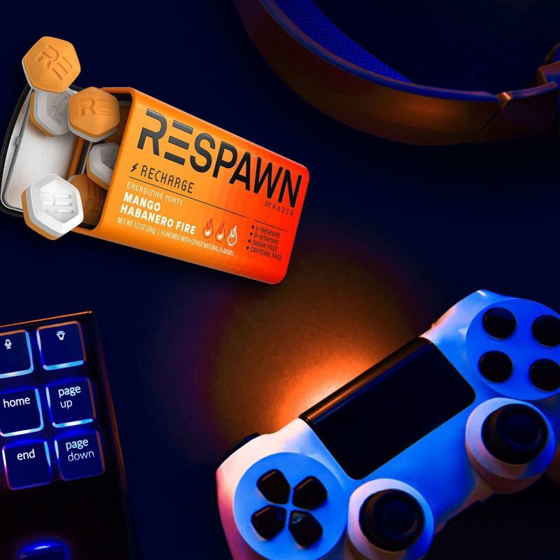 slide 7 of 13, Respawn by Razer Mango Habanero Sugar Free Mints with L-Theanine and B Vitamins - 1oz, 1 oz