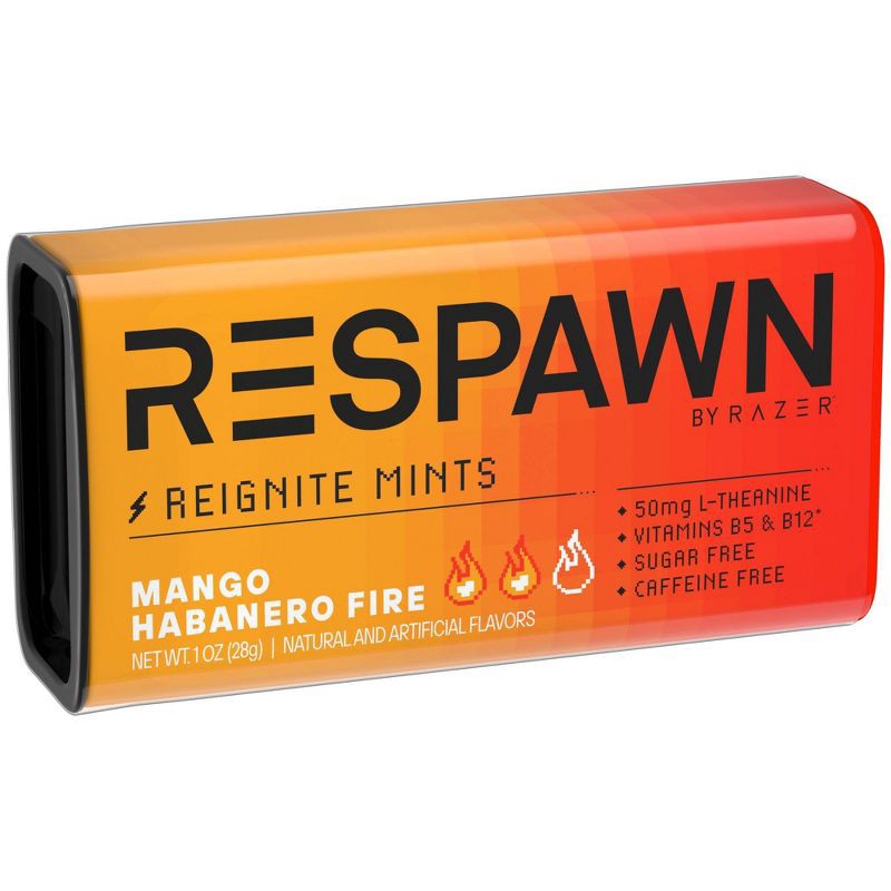 slide 10 of 13, Respawn by Razer Mango Habanero Sugar Free Mints with L-Theanine and B Vitamins - 1oz, 1 oz