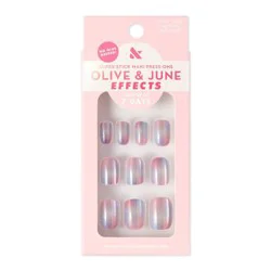 Olive & June Press-On Fake Nails Effects Tabs - XS Squoval - Fairy Velvet - 32ct