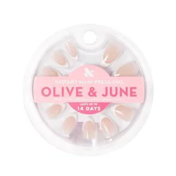 Olive & June Press-On Fake Nails - M Almond - Iconic French - 42ct