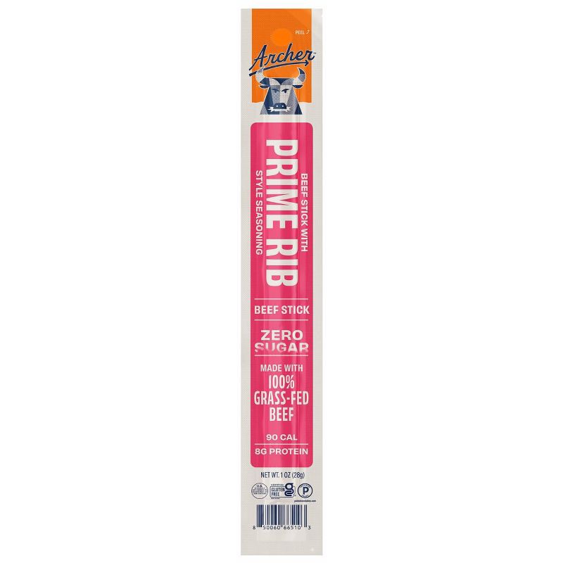 slide 1 of 5, Archer Jerky Prime Rib Stick - 1oz, 1 oz