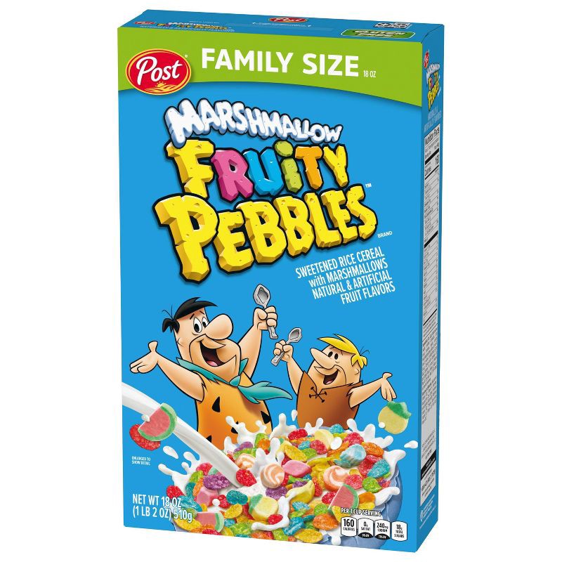 slide 3 of 13, Post PEBBLES Fruity Pebbles with Marshmallows Family Size Breakfast Cereal - 18oz, 18 oz