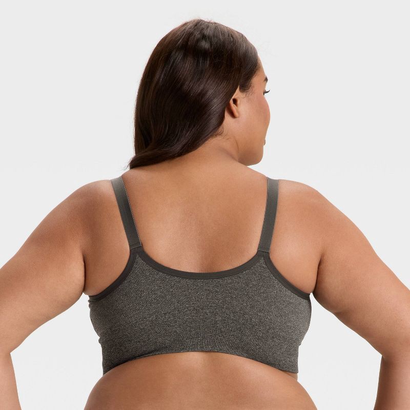 slide 2 of 5, Women's Seamless Light Support Nursing Sports Bralette - Auden™ Heathered Gray XL, 1 ct