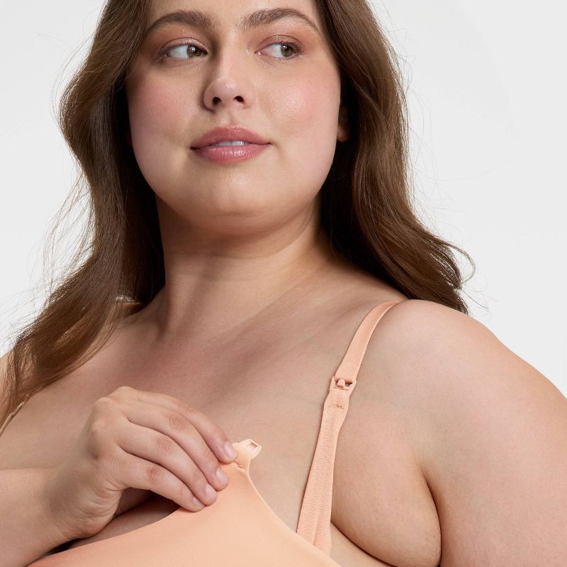 slide 3 of 5, Women's Luxe Stretch Unlined Nursing Bralette - Auden™ Pearl Tan S, 1 ct