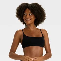Women's Luxe Stretch Unlined Nursing Bralette - Auden™ Black XL