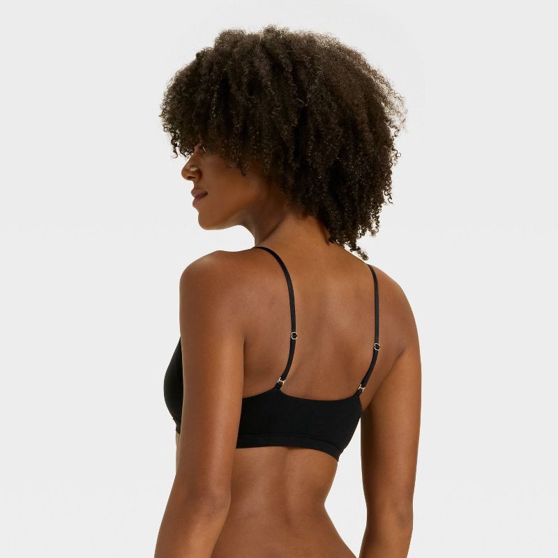 slide 2 of 5, Women's Luxe Stretch Unlined Nursing Bralette - Auden™ Black XXL, 1 ct