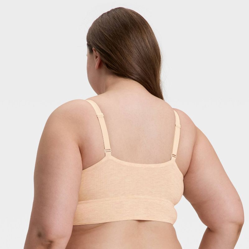 slide 2 of 5, Women's Modal Blend Nursing Unlined Bralette - Auden™ Oatmeal L, 1 ct