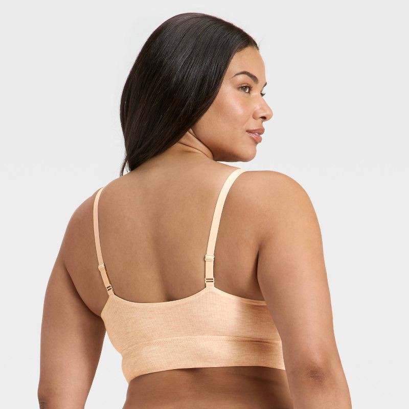 slide 5 of 5, Women's Modal Blend Nursing Unlined Bralette - Auden™ Oatmeal XXL, 1 ct