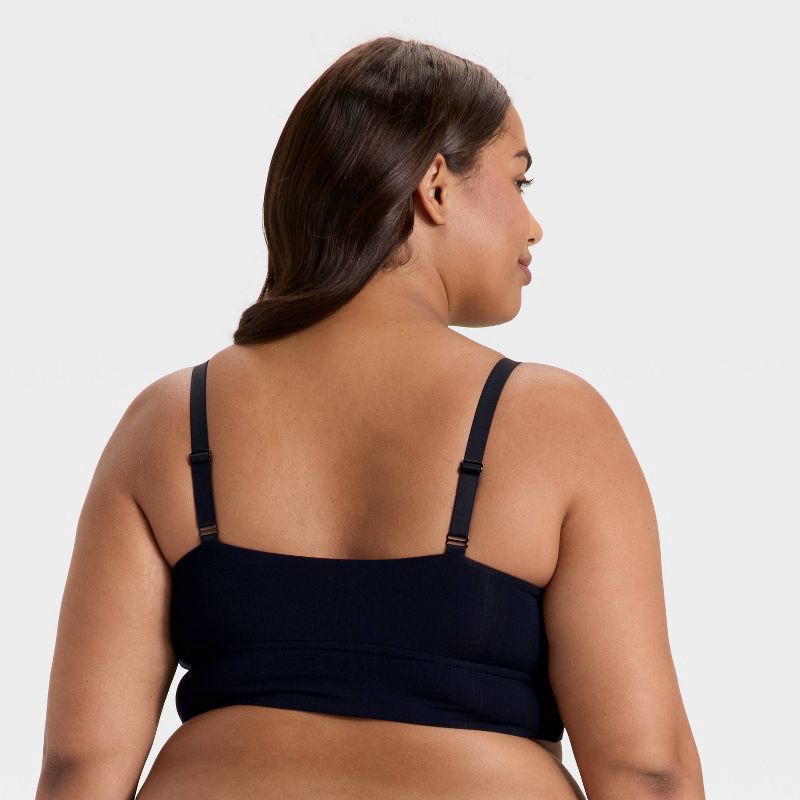 slide 2 of 5, Women's Modal Blend Nursing Unlined Bralette - Auden™ Black L, 1 ct
