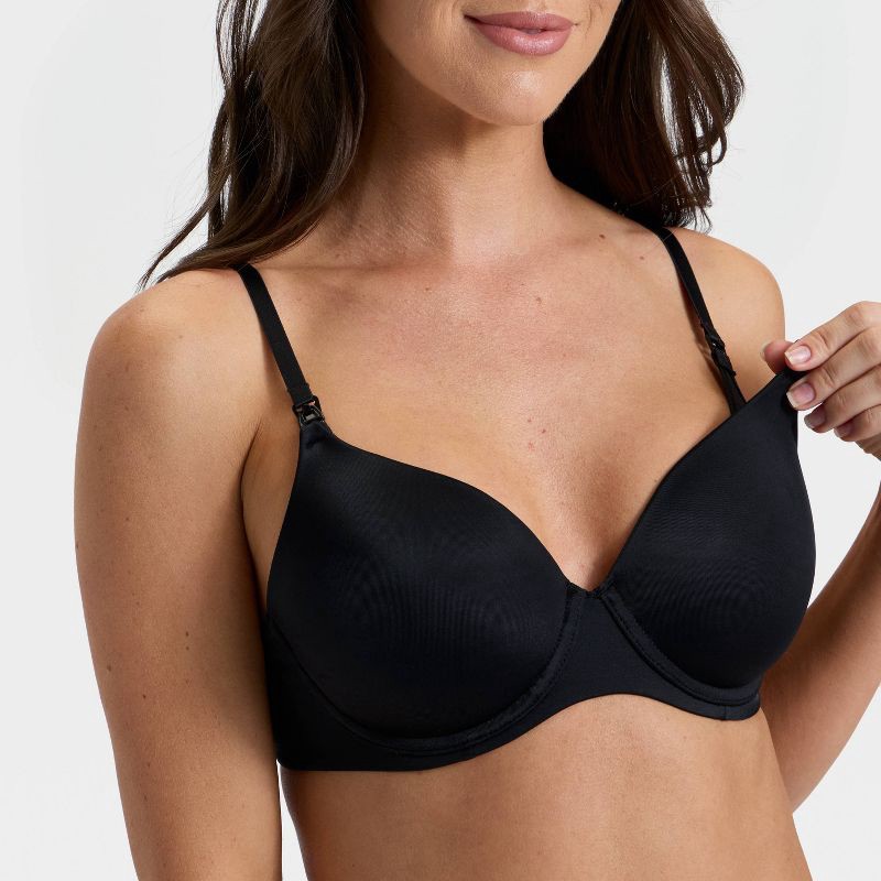 slide 3 of 5, Women's Lightly Lined Full Coverage Nursing Bra - Auden™ Black 36DD, 1 ct
