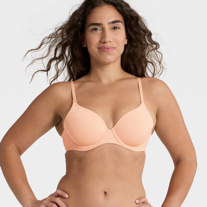slide 1 of 5, Women's Lightly Lined Full Coverage Nursing Bra - Auden™ Pearl Tan 36B, 1 ct