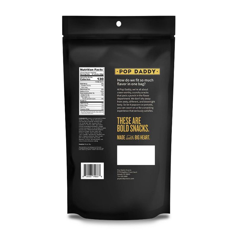 slide 2 of 3, Pop Daddy Seasoned Pretzels Yellow Mustard - 10oz, 10 oz