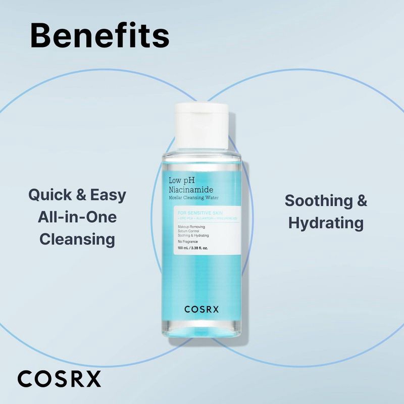 slide 3 of 4, COSRX Low pH Niacinamide Micellar Cleansing Water - 100ml - Ulta Beauty, 100 ml