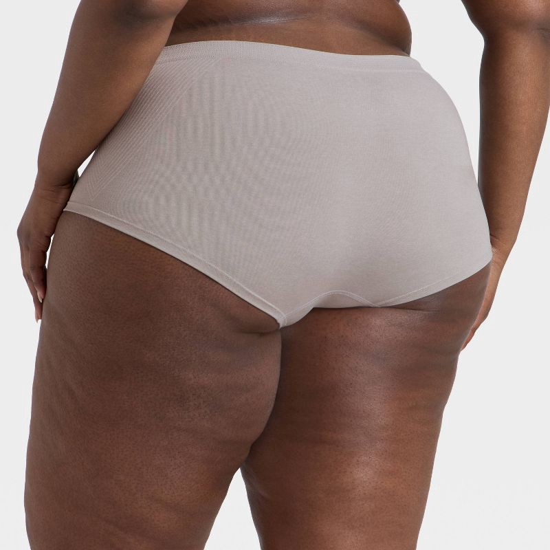 slide 2 of 3, Women's Seamless Boy Shorts Underwear - Auden™ Heathered Gray 2X, 1 ct