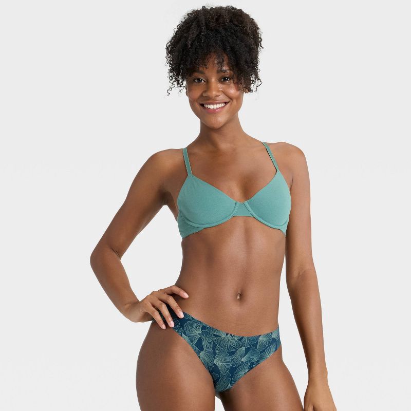 slide 3 of 5, Women's Invisible Edge Bikini Underwear - Auden™ Dark Blue M, 1 ct
