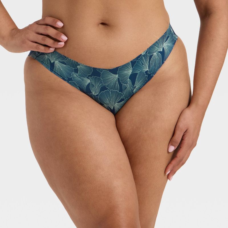 slide 4 of 5, Women's Invisible Edge Bikini Underwear - Auden™ Dark Blue M, 1 ct
