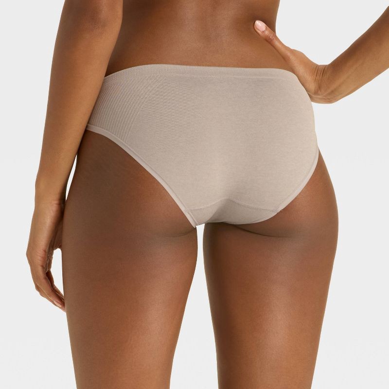 slide 2 of 5, Women's Seamless Bikini Underwear - Auden™ Heathered Gray S, 1 ct