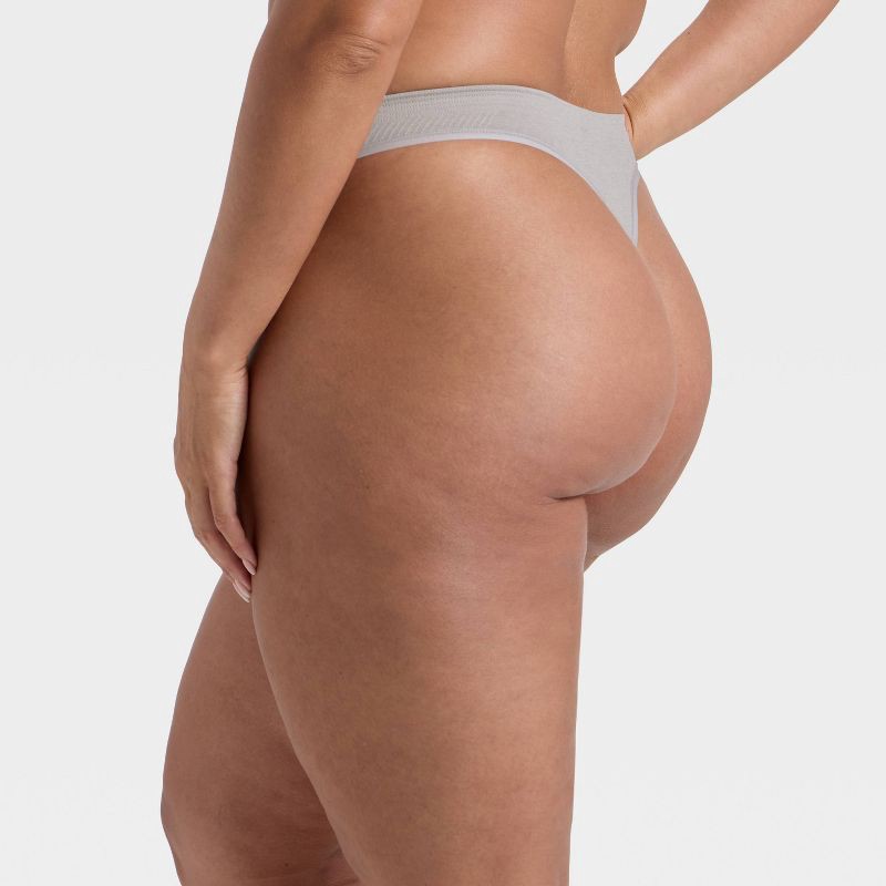 slide 5 of 5, Women's Seamless Thong Underwear - Auden™ Heathered Gray XS, 1 ct