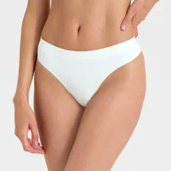 Women's Seamless Thong Underwear - Auden™ White M