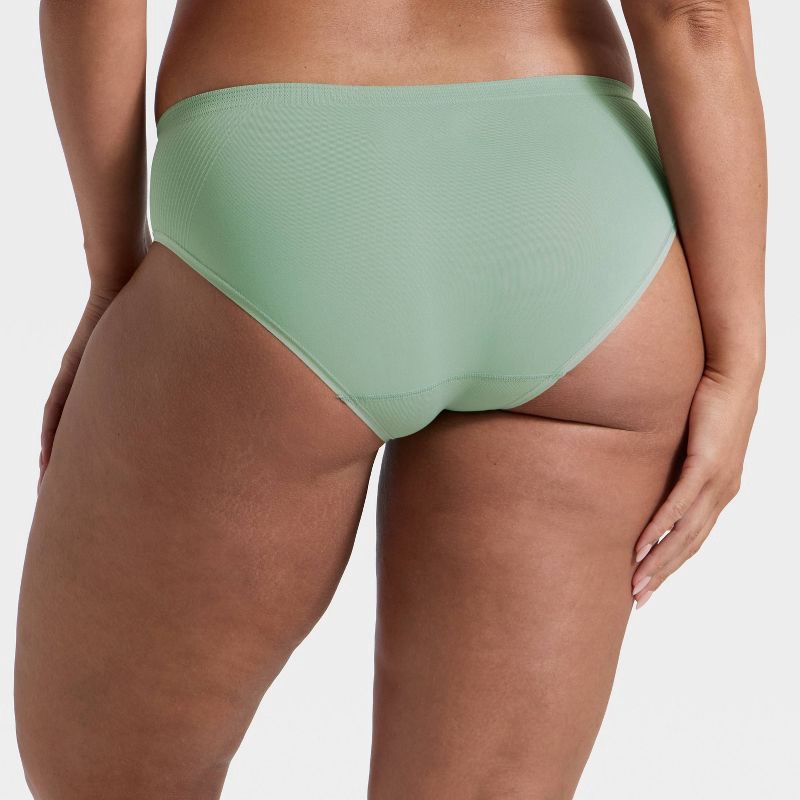 slide 5 of 5, Women's Seamless Bikini Underwear - Auden™ Green S, 1 ct