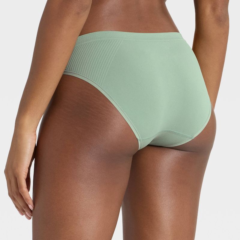 slide 2 of 5, Women's Seamless Bikini Underwear - Auden™ Green L, 1 ct
