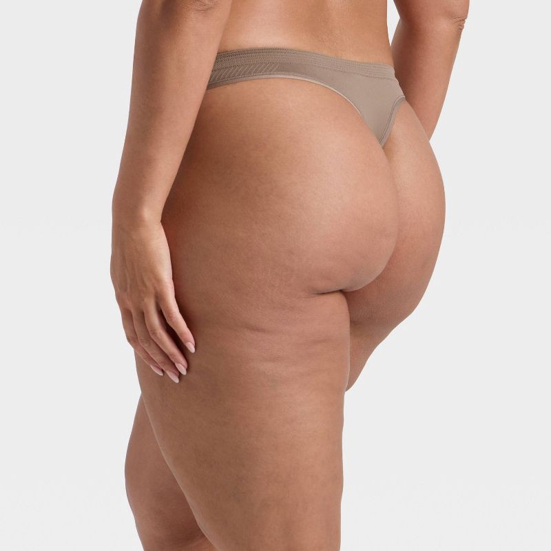 slide 5 of 5, Women's Seamless Thong Underwear - Auden™ Dark Gray XS, 1 ct