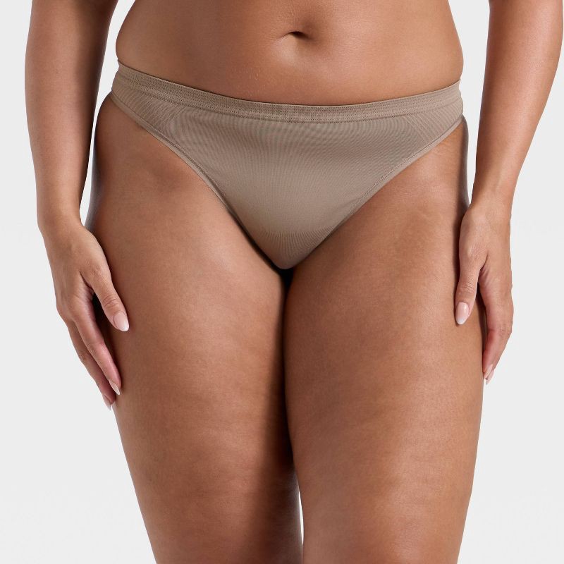 slide 4 of 5, Women's Seamless Thong Underwear - Auden™ Dark Gray XL, 1 ct