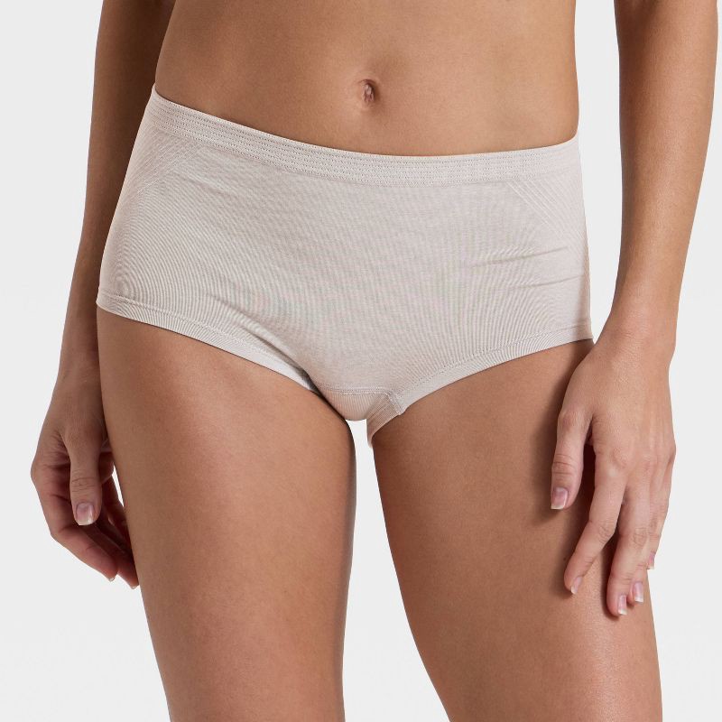 slide 1 of 5, Women's Seamless Boy Shorts Underwear - Auden™ Heathered Gray XS, 1 ct