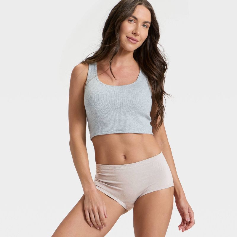 slide 3 of 5, Women's Seamless Boy Shorts Underwear - Auden™ Heathered Gray XL, 1 ct